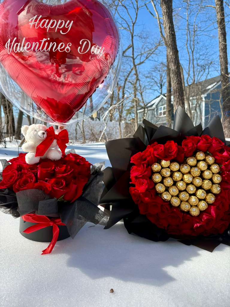 Valentine's Luxury Rose & Chocolate Bouquet